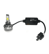 HJG M4 Mini ORIGINAL LED Headlight Bulb H4 80W For All Motorcycles (Low and High Beam Bulbs (White) AC/DC 80Watt 4 Side Chip) - Type H4